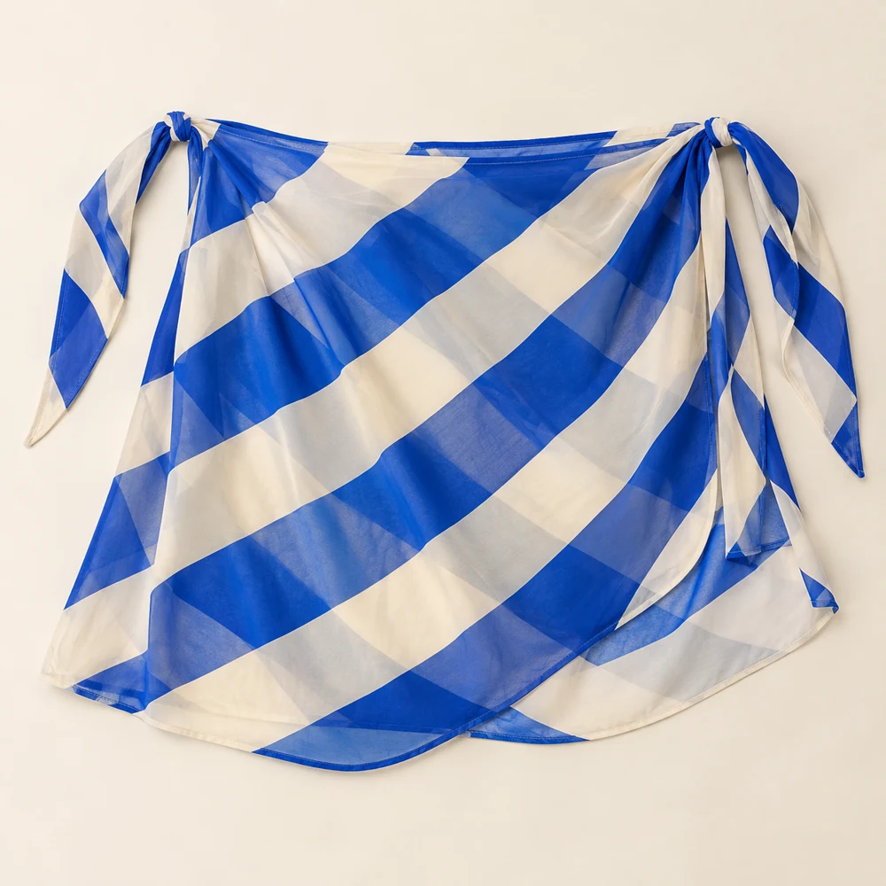 Coast Mini Sarong — Ocean / Cream, included pieces